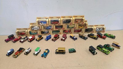 Lot 547 - BOX OF DIE CAST MODELS MOSTLY IN ORIGINAL BOXES