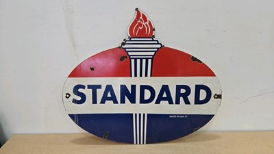 Lot 159 - STANDARD REPRO ENAMEL SIGN 30" X 26"