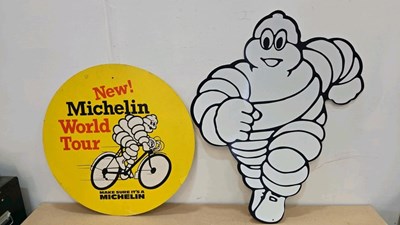 Lot 669 - PAIR OF MICHELIN METAL REPRO SIGNS