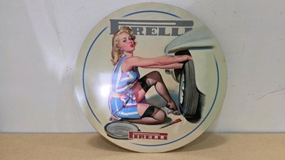 Lot 183 - ROUND PIRELLI METAL SIGN 24" DIA