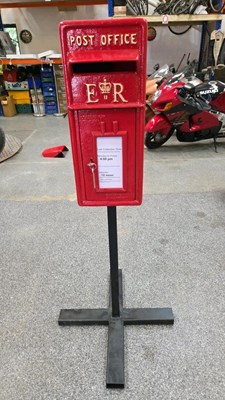Lot 401 - REPRODUCTION LETTER BOX ON STAND WITH KEYS
