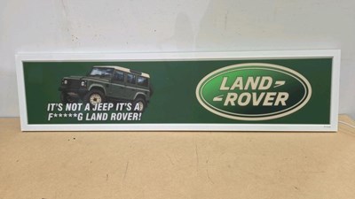 Lot 481 - LAND ROVER LIGHT UP SIGN 47" X 12"
