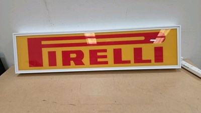 Lot 119 - PIRELLI TYRES GARAGE ILLUMINATED SIGN 48" X 12"