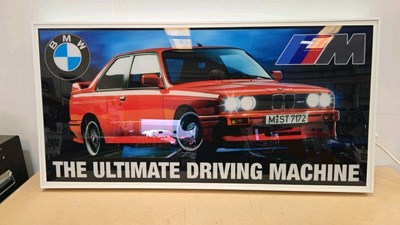 Lot 415 - BMW E30 M3 EVO EVENT ILLUMINATED SIGN 48" X 24"