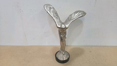 Lot 137 - SPIRIT OF ECSTACY STATUE ON CIRCULAR PLINTH 15" TALL