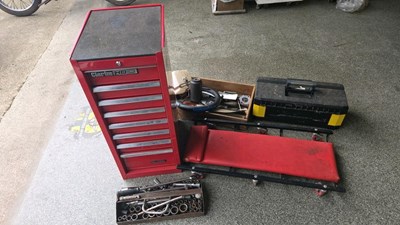 Lot 231 - CLARKE HD PLUS DRAW TOOL BOX FULL OF TOOLS