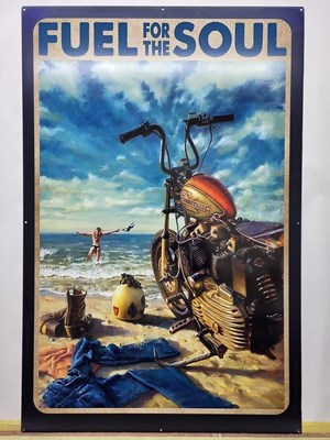 Lot 659 - FUEL FOR THE SOUL METAL SIGN 24" X 36"