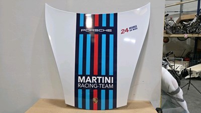 Lot 109 - MARTINI LIVERY PORSCHE 911 BONNET WALL ORNAMENT