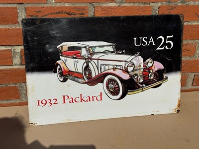 Lot 427 - 1932 PACKARD TIN REPRO SIGN 23" X 16"