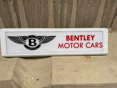 Lot 375 - BENTLEY MOTOR CARS LIGHT UP SIGN 49" X14"