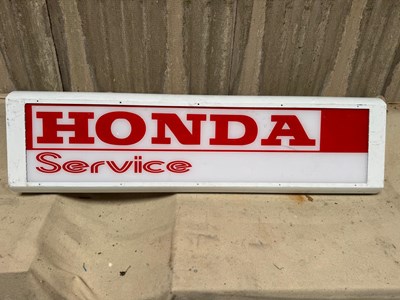 Lot 441 - HONDA SERVICE LIGHT UP SIGN 49"X 14"