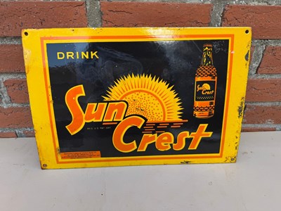 Lot 413 - SUN CREST DRINK REPRO ENAMEL SIGN 18"X 12"