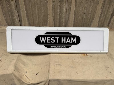 Lot 609 - WEST HAM LIGHT UP SIGN 49"X14"