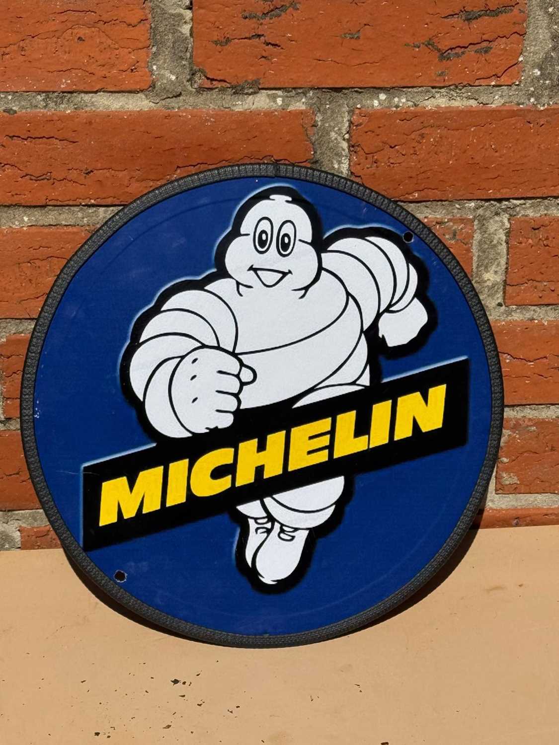 Lot 63 - MICHELIN REPRO ENAMEL SIGN 12.3/4 "DIA