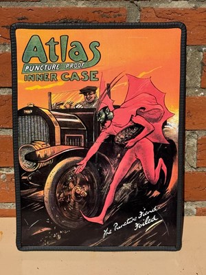 Lot 113 - ATLAS PUNCTURE PROOF INNER CASE REPRO SIGN 16"X11.5"