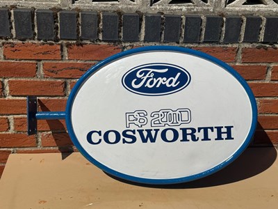 Lot 141 - FORD RS 2000 COSWORTH , DOUBLE SIDED LIGHT UP SIGN 34.5" X 21"