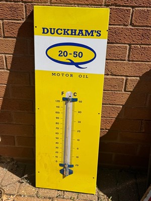 Lot 171 - DUCKHAMS 20-50 MOTOR OIL THERMOMETER 34" X 12"