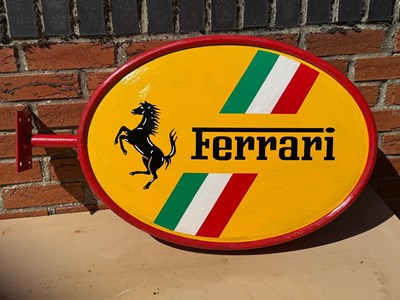Lot 147 - FERRARI , DOUBLE SIDED LIGHT UP SIGN 34.5 " X 21"
