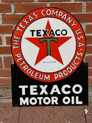 Lot 315 - TEXACO PETROLEUM PRODUCTS REPRO ENAMEL SIGN 27" X 21"