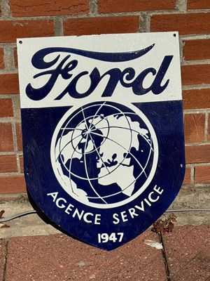 Lot 289 - FORD AGENCY SERVICE REPRO ENAMEL SIGN 24" X 18"