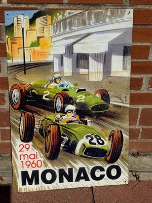 Lot 479 - 1960 MONACO REPRO SIGN 20" X 30"