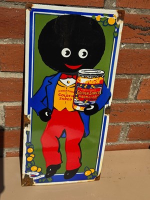 Lot 499 - ROBERTSON'S GOLDEN SHRED MARMALADE , REPRO ENAMEL SIGN 12" X 8"