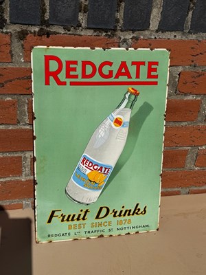Lot 585 - REDGATE LEMON SQUASH, REPRO ENAMEL SIGN 19" X 13"