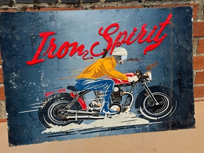 Lot 487 - MOTORCYCLE TIN REPRO SIGN 30" X 20"