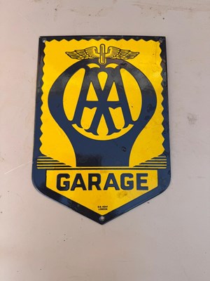 Lot 649 - AA GARAGE REPRO ENAMEL SIGN 12" X 8.5"