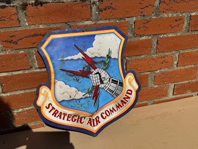 Lot 557 - AIR COMMAND REPRO TIN SIGN 16" X 16"