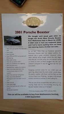 Lot 633 - 2001 PORSCHE BOXSTER