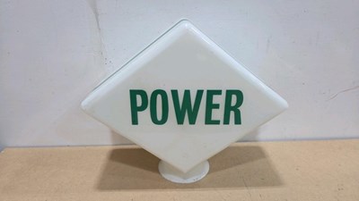 Lot 243 - POWER PETROL PUMP GLASS GLOBE