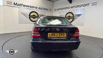 Lot 596 - 2002 MERCEDES C320 ELEGANCE AUTO