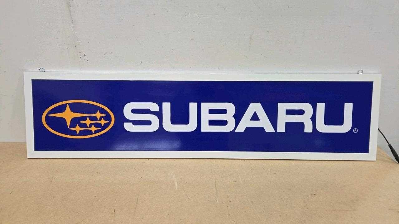 Lot 79 - SUBARU LIGHT UP SIGN 47" X 12"