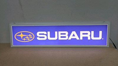 Lot 79 - SUBARU LIGHT UP SIGN 47" X 12"