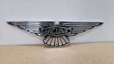 Lot 159 - JAGUAR ALLY REPRO CAST SIGN 19" X 6"
