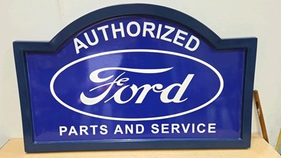 Lot 369 - FORD PARTS & SERVICE REPRO, FIBRE GLASS SIGN 47" X 30"