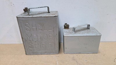 Lot 305 - 2 X PETROL CANS 1935 SHELL MOTOR SPIRIT