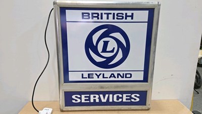 Lot 157 - LARGE BRITISH LEYLAND SERVICE , LIGHT UP SIGN 36" X 32"
