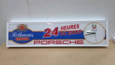 Lot 13 - PORSCHE TEAM LE MANS STYLE ,PADDOCK CLOCK 48" X 12"
