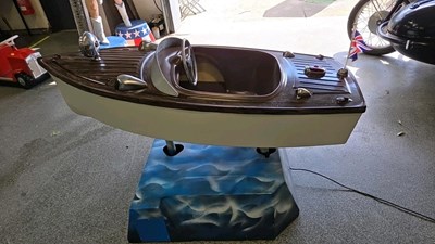 Lot 59 - 1960'S CHILD'S RIDE ON BOAT- IN FULL WORKING ORDER