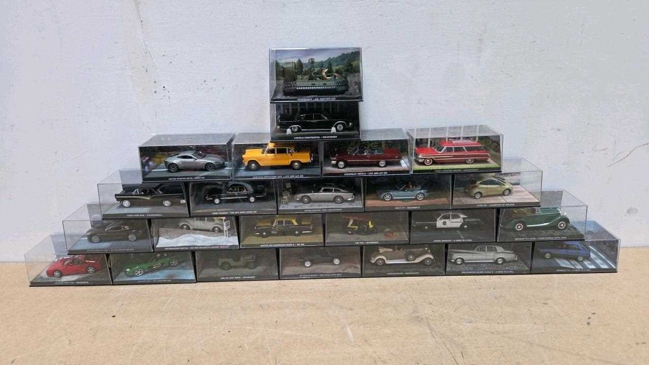 Lot 155 - BOX OF 24 JAMES BOND SCALE MODELS