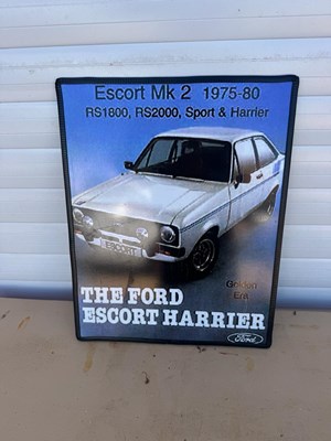 Lot 15 - FORD ESCORT TIN REPRO SIGN 18" X 14"