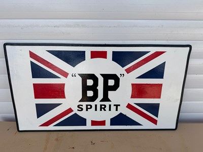 Lot 23 - BP SPIRIT TIN REPRO PAINTED SIGN 29.5" X 16"