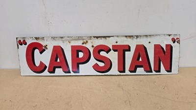 Lot 75 - CAPSTAN REPRO ENAMEL SIGN 41" X 10"