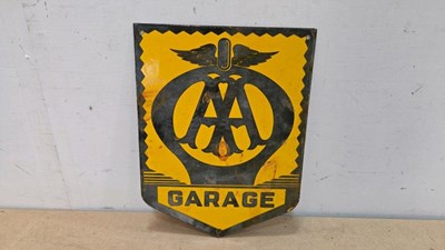 Lot 105 - AA GARAGE REPRO ENAMEL SIGN 12" X 9"