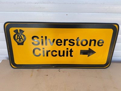 Lot 161 - AA SILVERSTONE CIRCUIT REPRO SIGN 31.5" X 14.5"