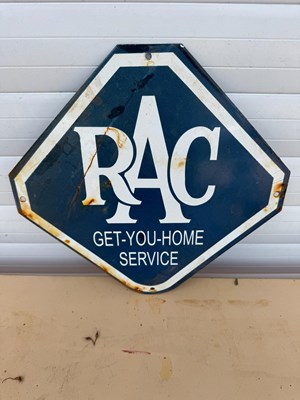 Lot 179 - RAC REPRO ENAMEL SIGN 12" X 12"