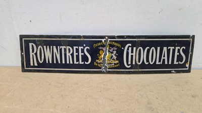 Lot 227 - ROWNTREE'S CHOCOLATES REPRO ENAMEL SIGN 25" X 5.5"