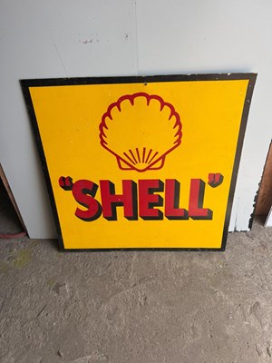 Lot 237 - SHELL REPRO PAINTED,ALLY SIGN 24" X 24"